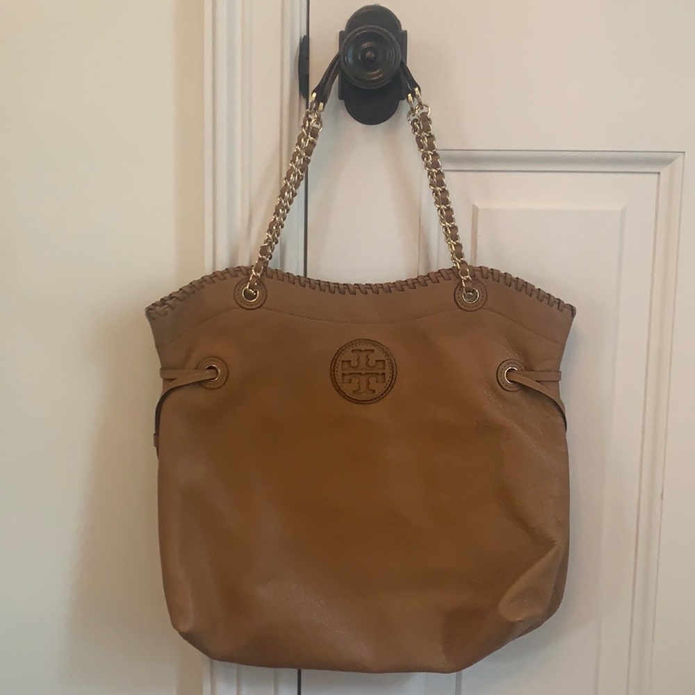 Tory Burch Marion Tote in Saddle